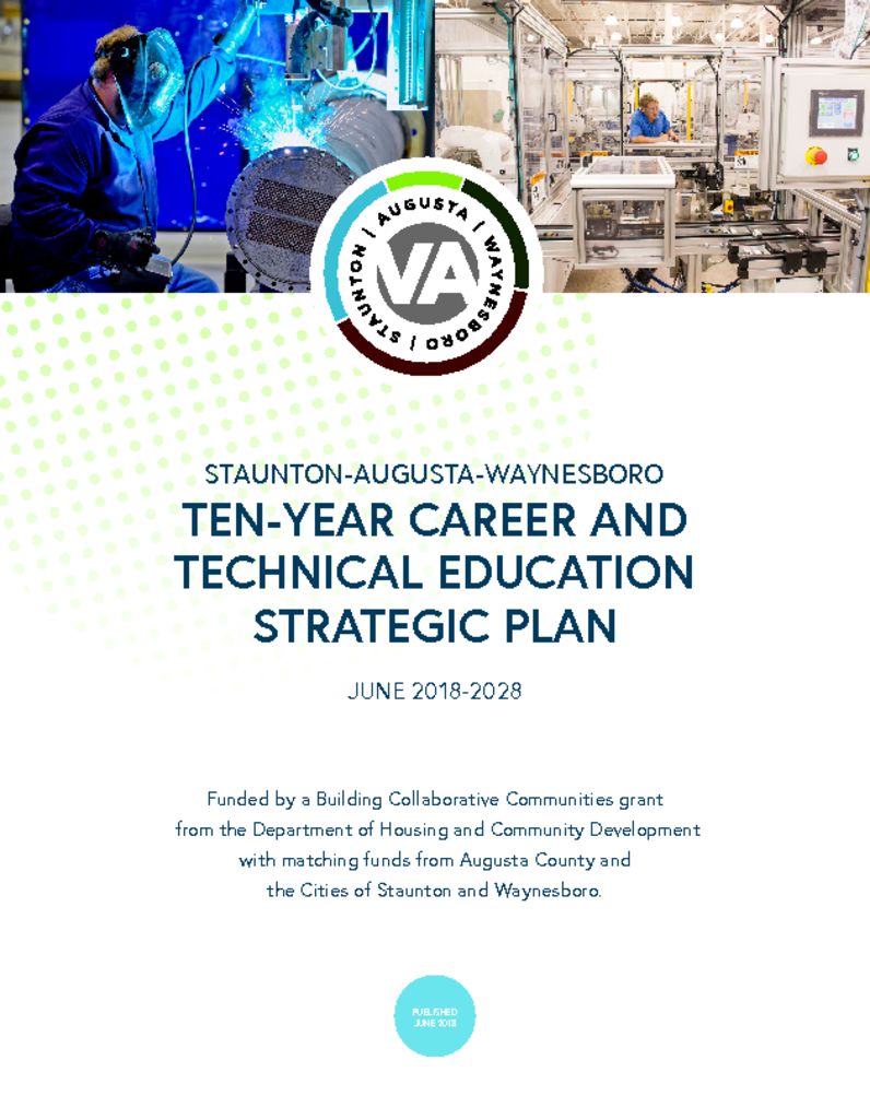 Cover for Staunton-Augusta-Waynesboro Strategic Plan for Career and Technical Education