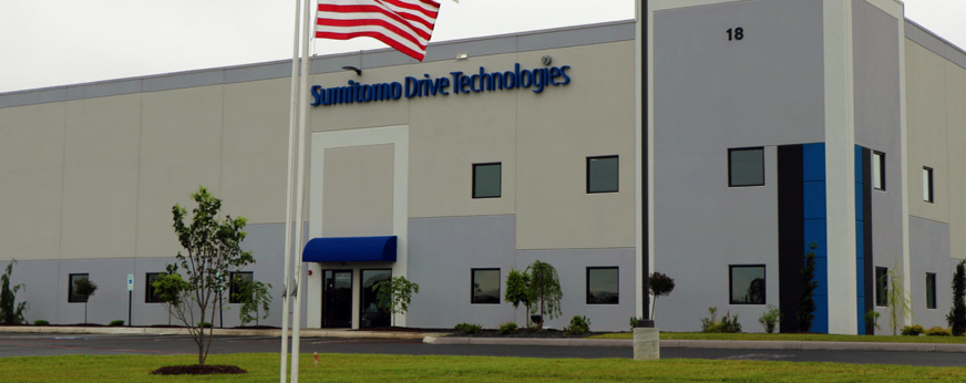 Outside the Sumitomo Drive Technologies building